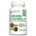 Allied Life Spirulina & Chlorella – Organic Green Superfood (120 Capsules)