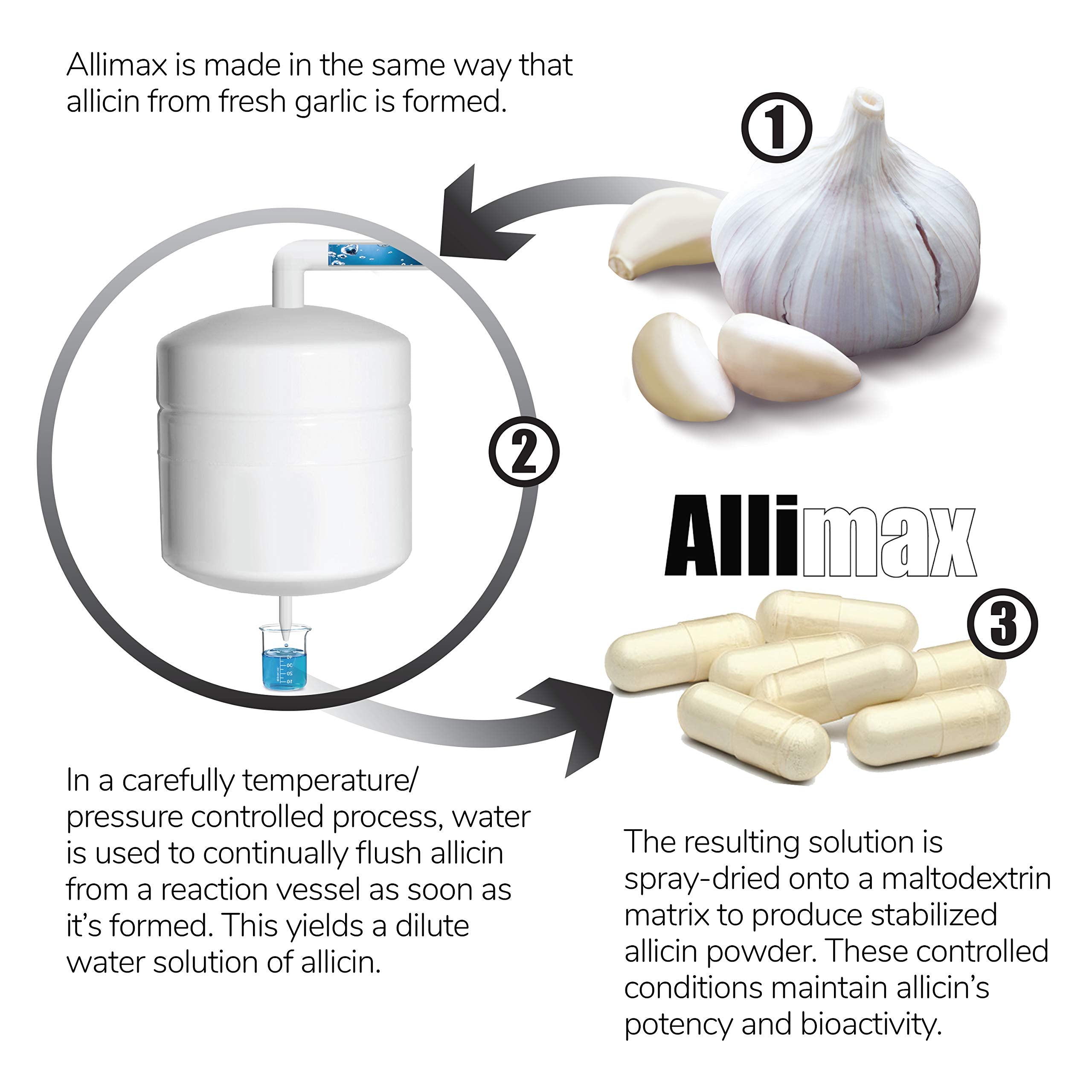 Allimax Pro Practitioner Strength 450 mg Allicin from Garlic | 100 Vegetarian Capsules