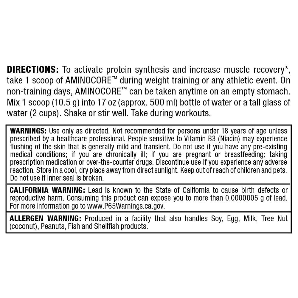 ALLMAX AMINOCORE BCAA Pineapple Mango – 945 g, 90 Servings, Sugar Free | No Fillers