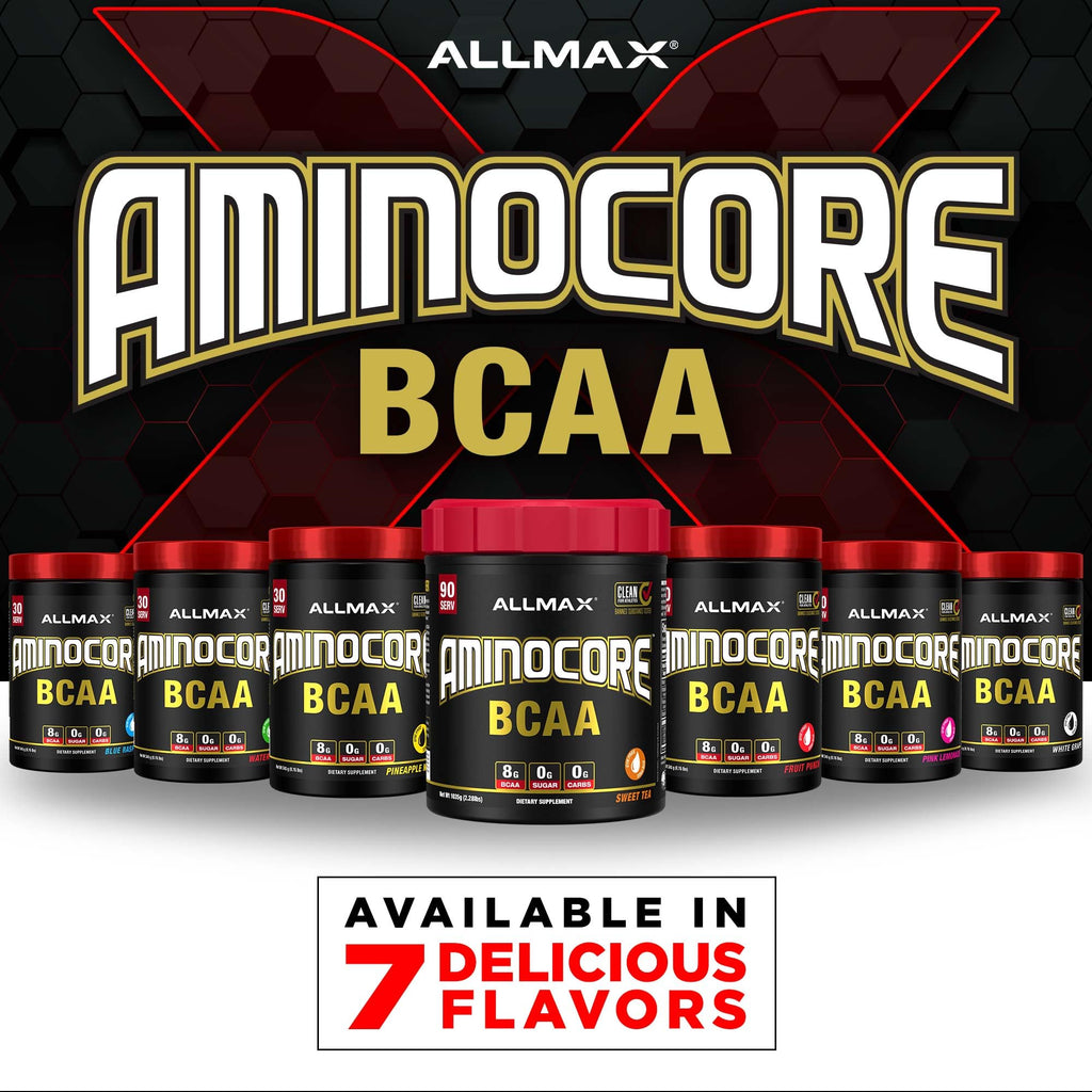 ALLMAX AMINOCORE BCAA Pineapple Mango – 945 g, 90 Servings, Sugar Free | No Fillers