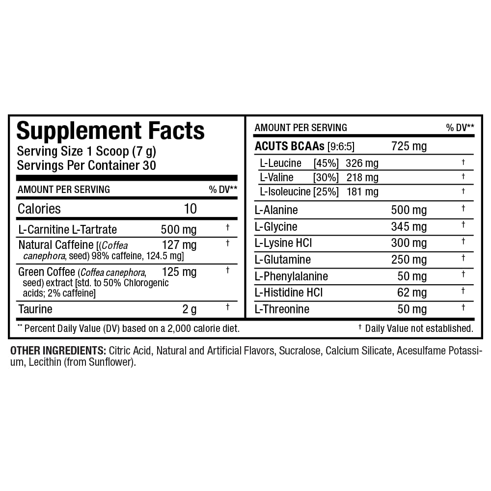 AllMax AMINOCUTS (ACUTS) – Orange Amino-Charged Energy Drink, 30 Servings