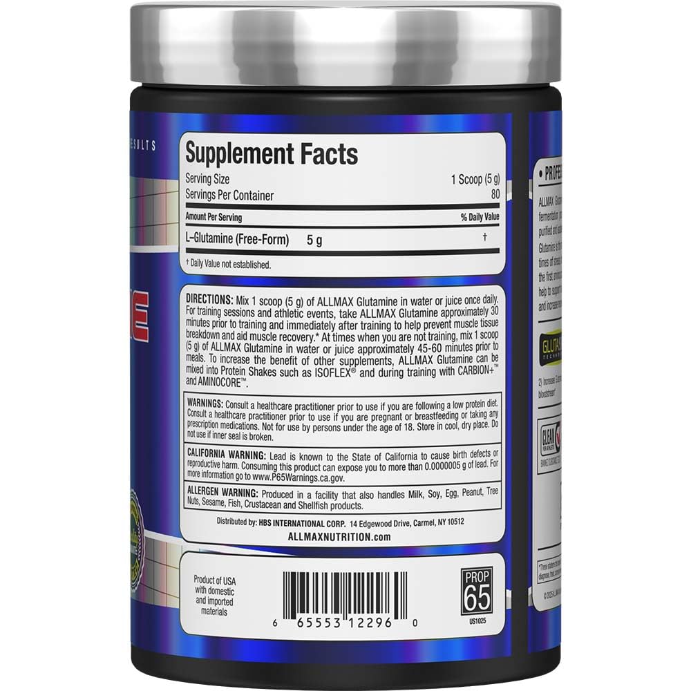 ALLMAX Essentials Arginine HCL 400 g - Vegan & Gluten Free - 200 Servings