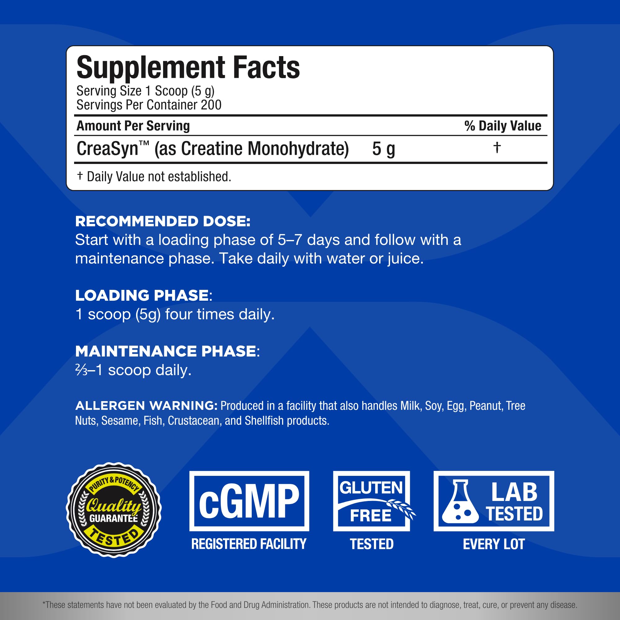 ALLMAX Essentials CREATINE 1000 g Powder – Improves Performance, 200 Servings, Vegan & Gluten Free