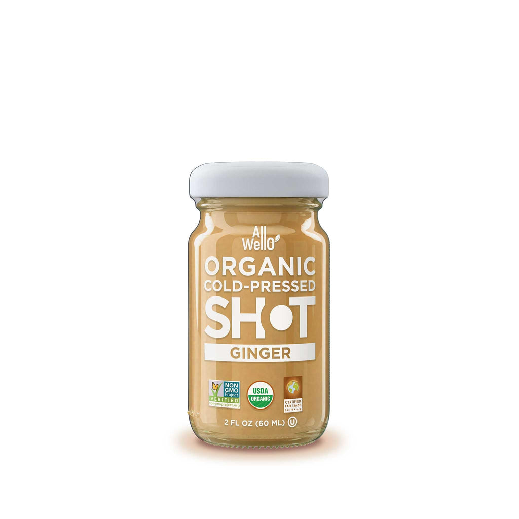 AllWellO Cold-Pressed Ginger Shot, 60 mL – USDA Organic Booster (6 Pack)