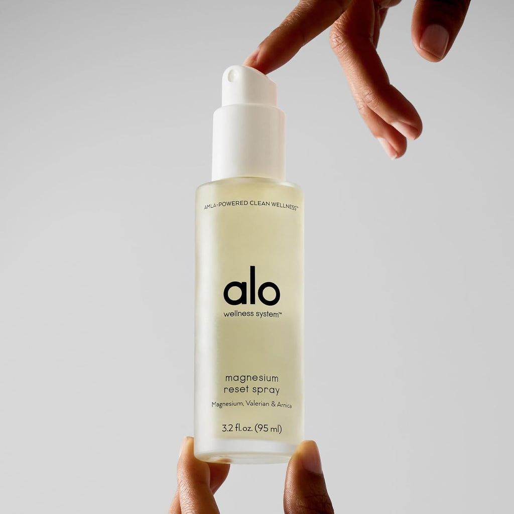 Alo Magnesium Reset Body Spray + Mini – Sleep & Stress Relief Calming Mist | Magnesium, Valerian Root, Arnica | Made in USA