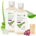 AloeCure USDA Organic Aloe Vera Juice – Grape Flavor, 16.7oz x 2 Bottles | Digestive & Immune Support