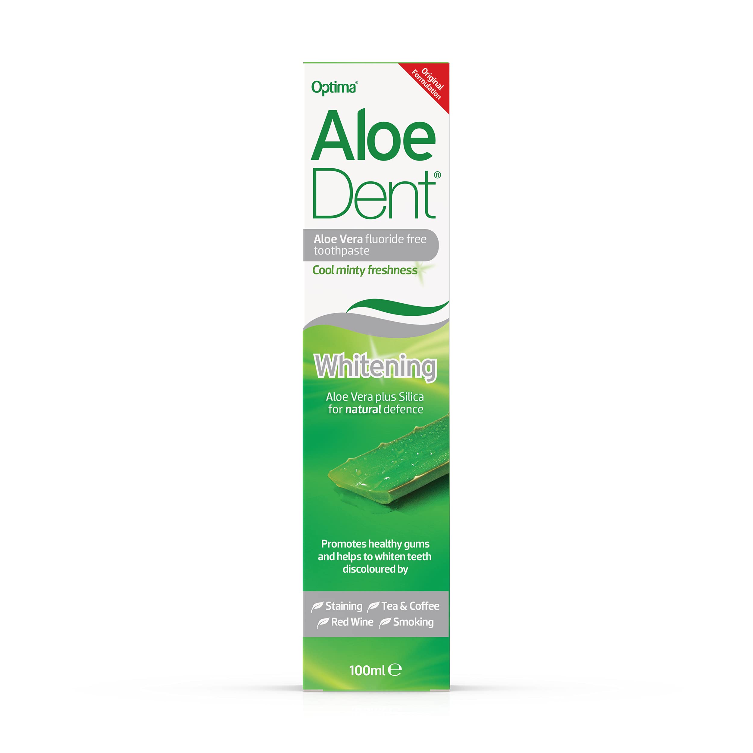 AloeDent Whitening 100 ml Aloe Vera Plus Silica Fluoride-Free Toothpaste - Pack of 3