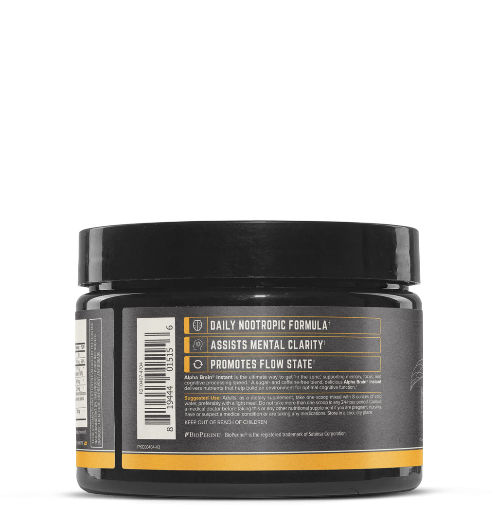 Alpha BRAIN® Instant Peach (30 Serving Tub) – Memory & Focus