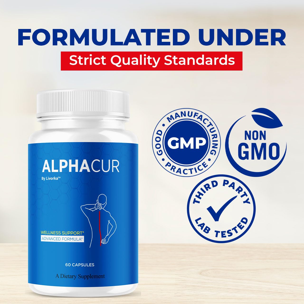 Alpha Cur Capsules | Official Nerve Support Supplement - 60 Capsules