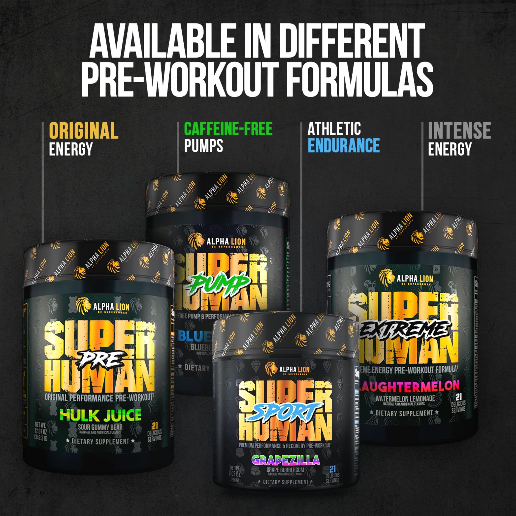 ALPHA LION Superhuman Burn – 2-in-1 Metabolism Booster Pre Workout & Thermogenic Fat Burner for Men | 21 Servings | Sweet Black Cherry