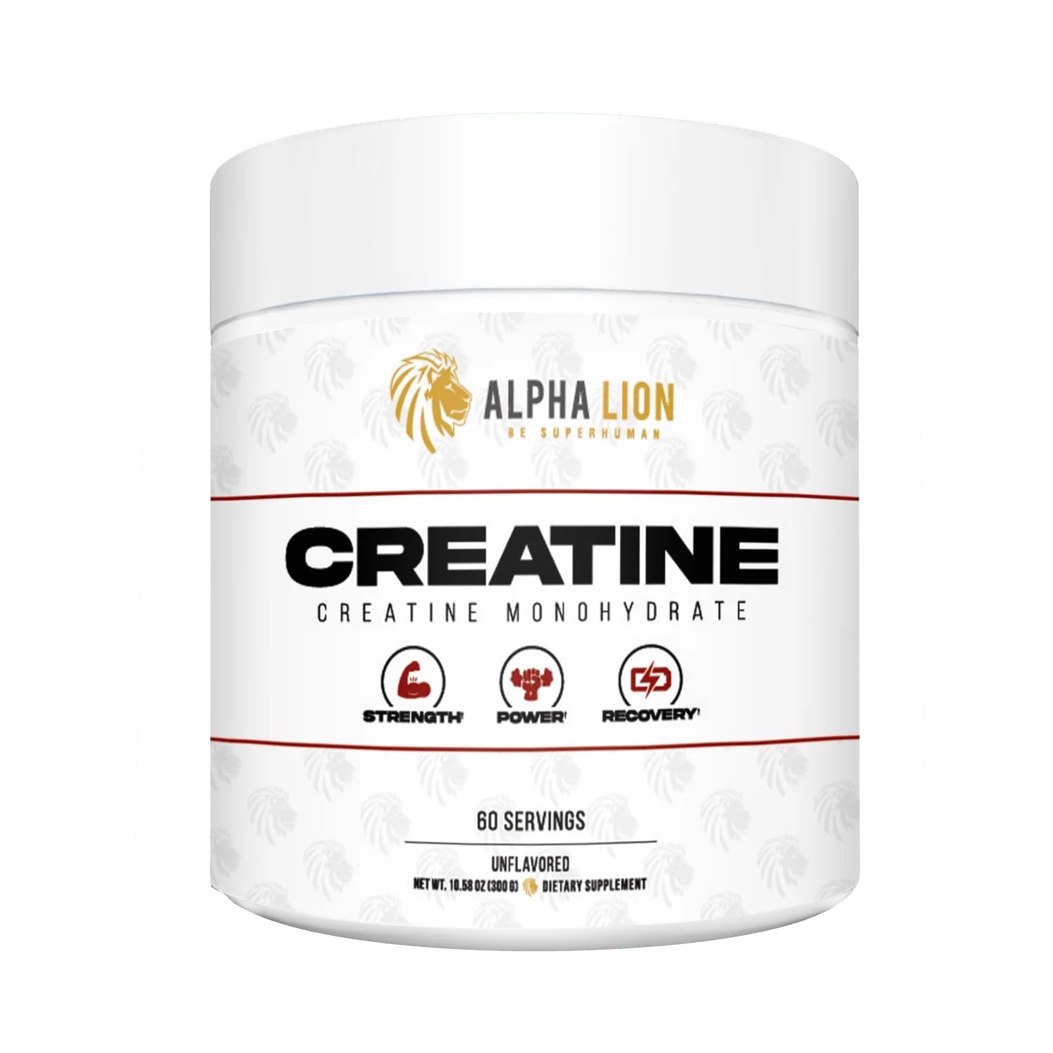 ALPHA LION Creatine Monohydrate Powder – 5000 mg per Serving, 60 Servings, Unflavored