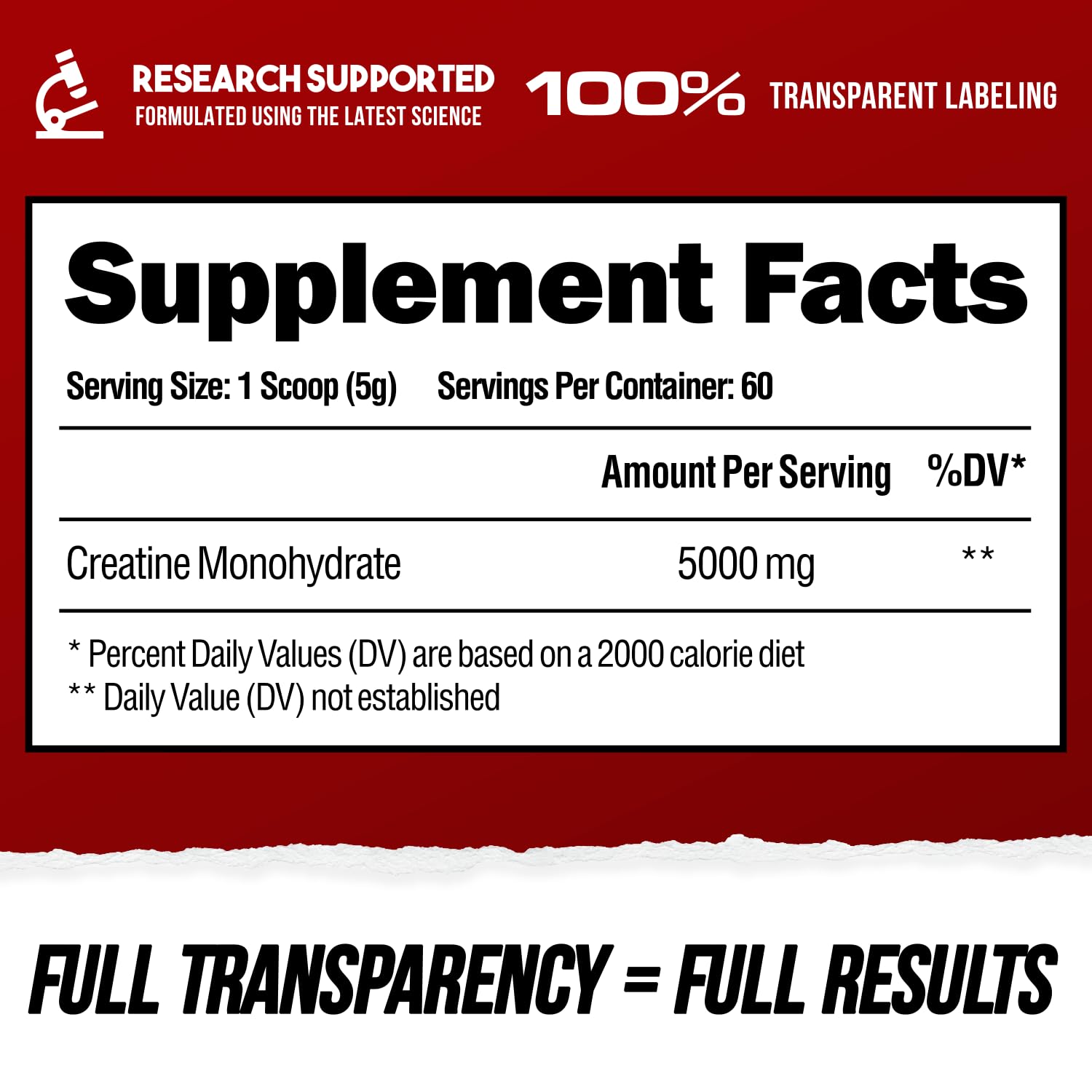 ALPHA LION Creatine Monohydrate Powder – 5000 mg per Serving, 60 Servings, Unflavored