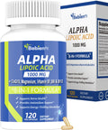 Alpha Lipoic Acid 1000mg with Magnesium Glycinate – Neuropathy Support, CoQ10 & B Vitamins – Gluten-Free Vegan 120 Caps
