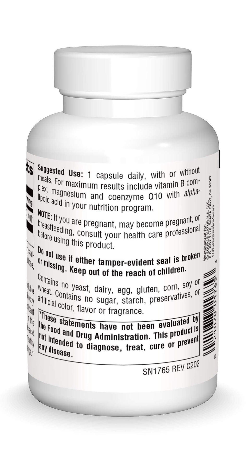 Source Naturals Alpha Lipoic Acid 300 mg | Supports Sugar Metabolism & Energy (120 Capsules)