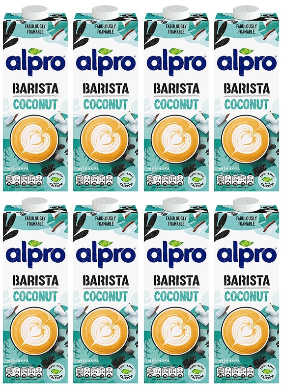 8 x Alpro Coconut Drink Soya Barista - 1LTR