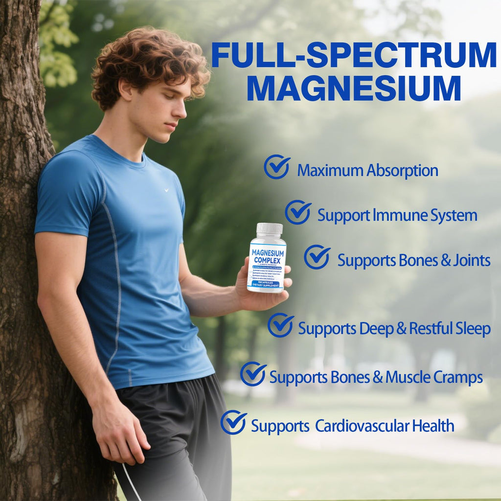 Alveta Magnesium Complex – 7-Form 1000mg Magnesium (Non-GMO, 90 Capsules)