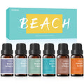 AmaKane Fragrance Oils – Beach Scents for Candles, Soaps, Diffusers | 6x10ml Beach Vibes, Sunset Glow, Beach Linen, Salty Sea & More