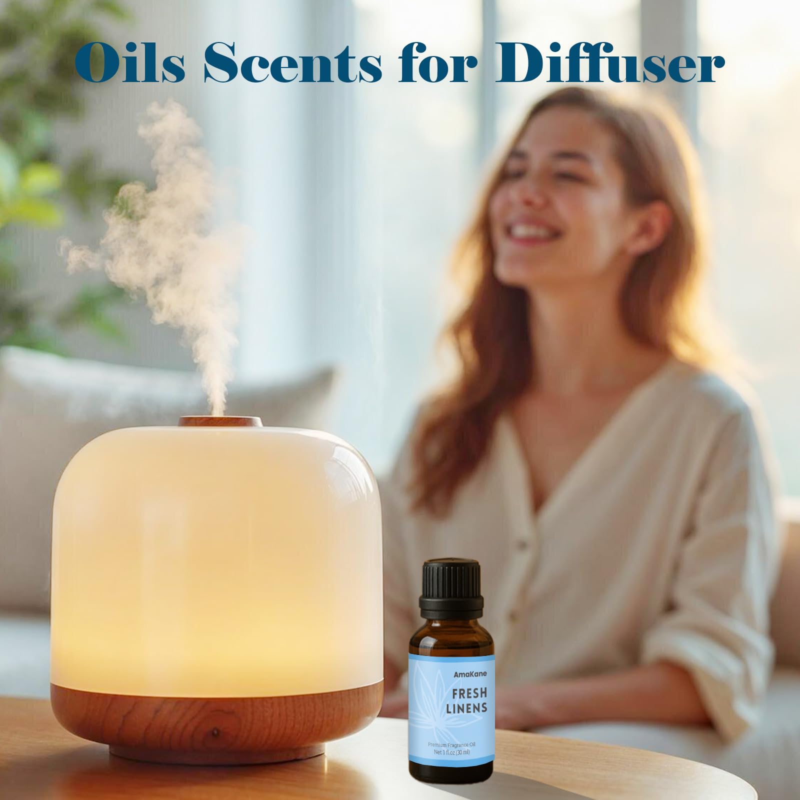 AmaKane Fresh Linens Fragrance Oil 30ml – Clean Diffuser Oil for Home, Candle & Soap Making