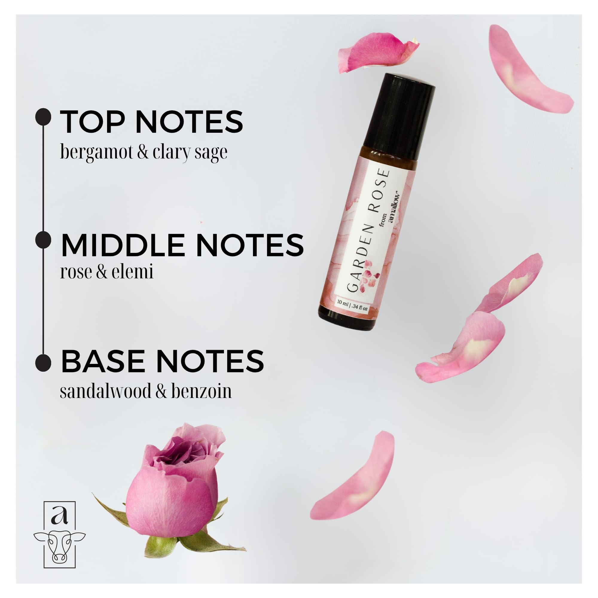 Amallow All Natural Non-Toxic Perfume Roller – Garden Rose