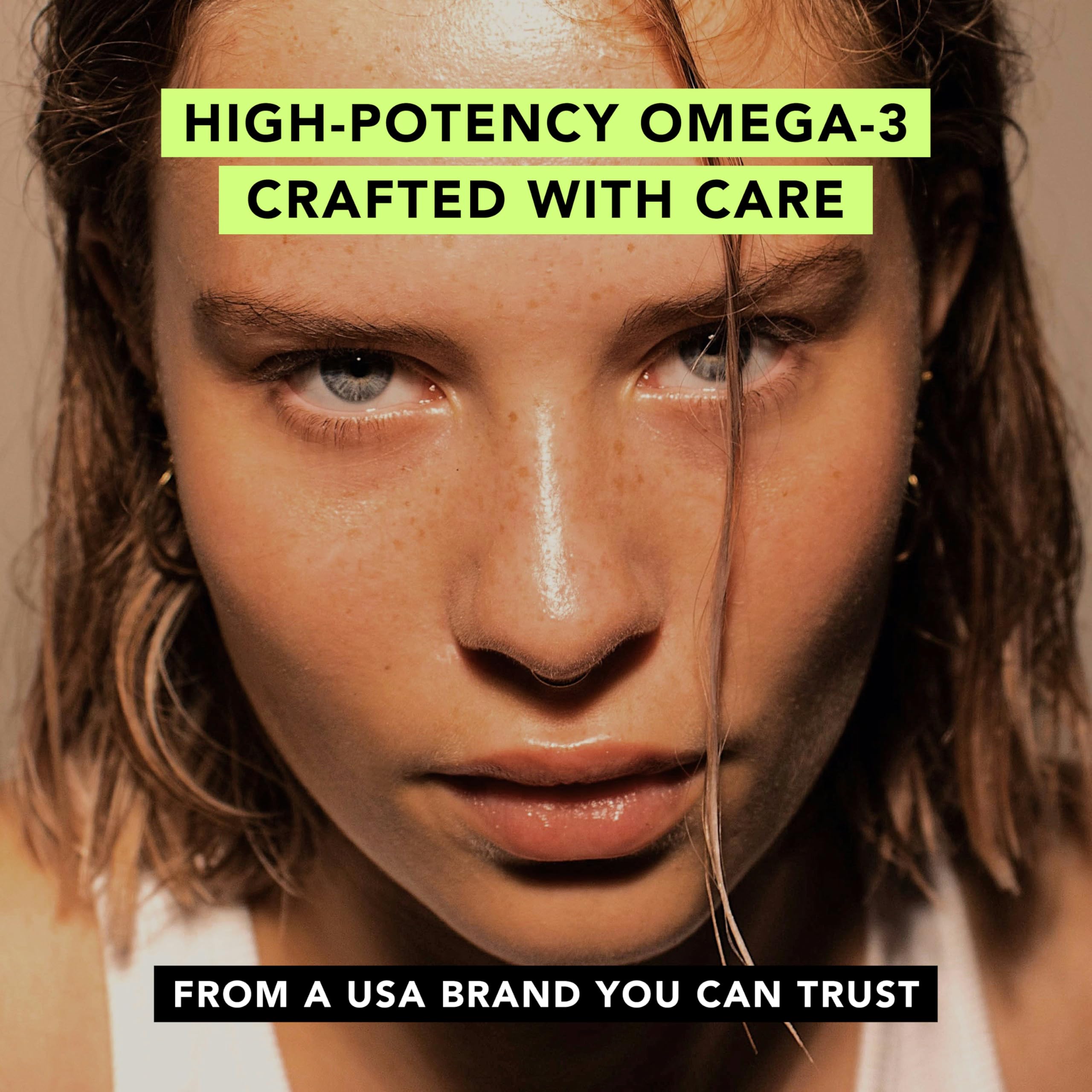 AMANDEAN Vegan Omega-3 Supplement – Algae DHA & EPA, Carrageenan-Free (120ct)