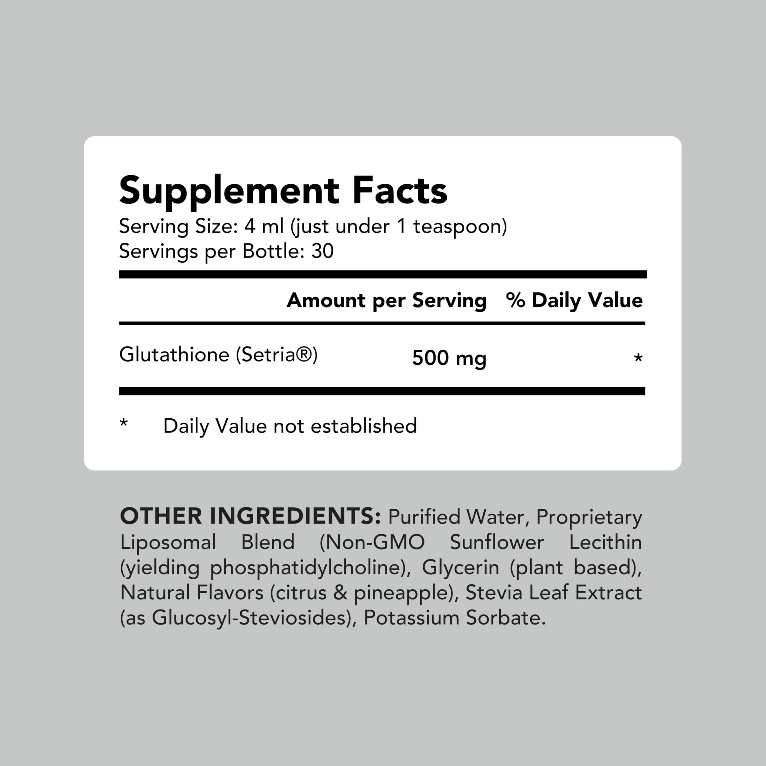 AMANDEAN Liposomal Glutathione 500mg (Setria) – Immune Support & Brain Health
