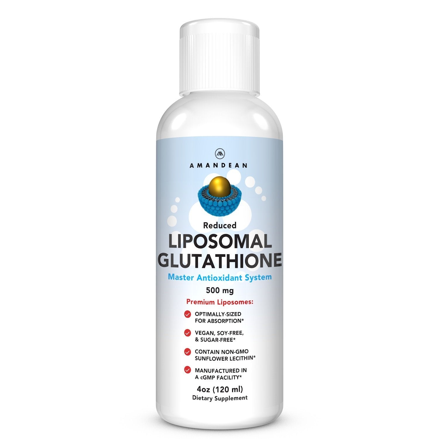 AMANDEAN Liposomal Glutathione 500mg (Setria) – Immune Support & Brain Health