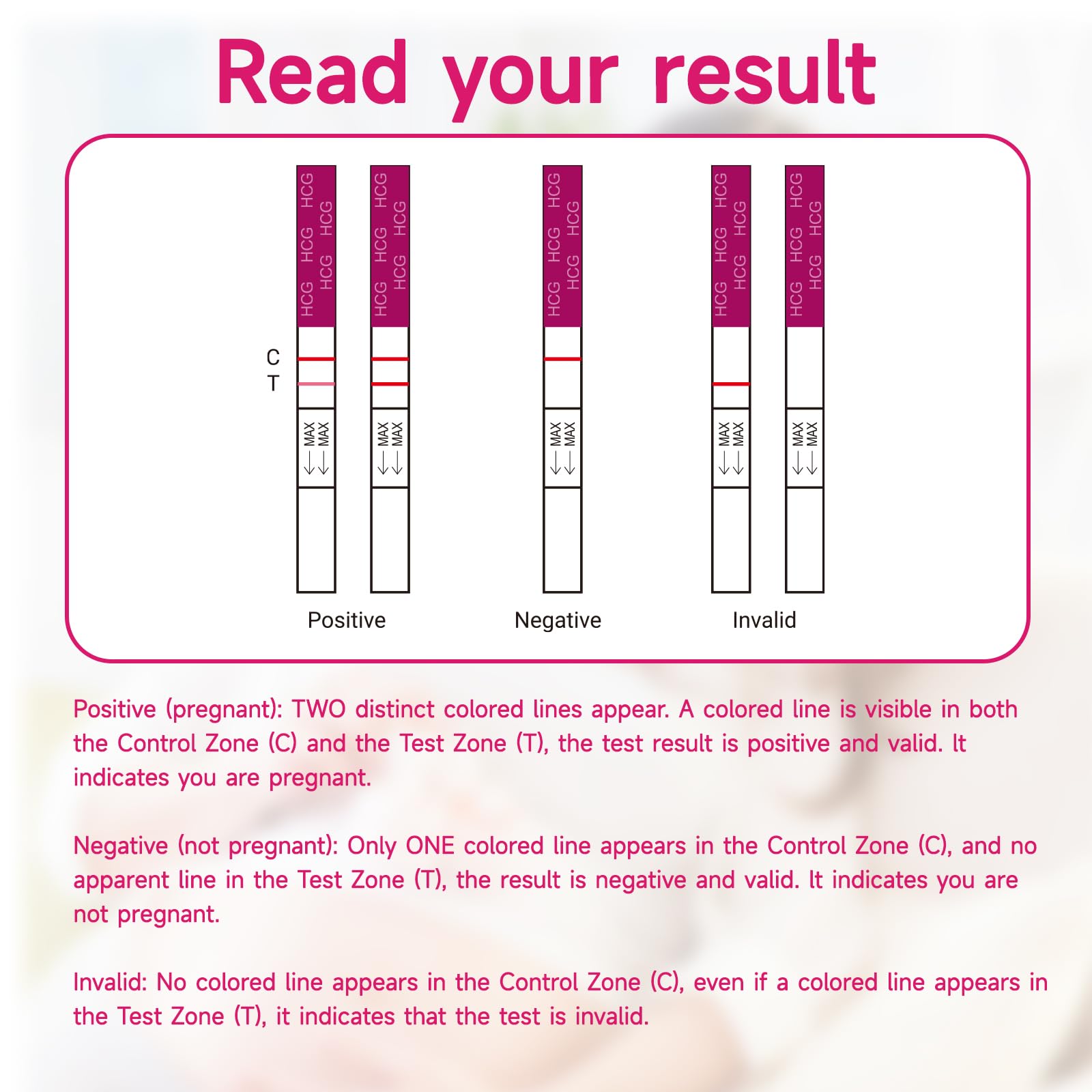 Amazewell Early Detection Pregnancy Test Strips – At-Home hCG Tests, 50 Pack, 99%+ Accuracy