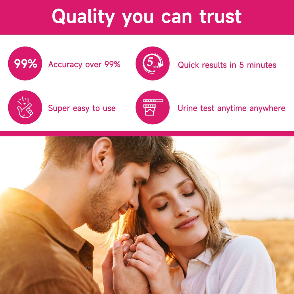 Ovulation & Pregnancy Test Strips Kit by Amazewell – 40 Strips (LH & HCG)