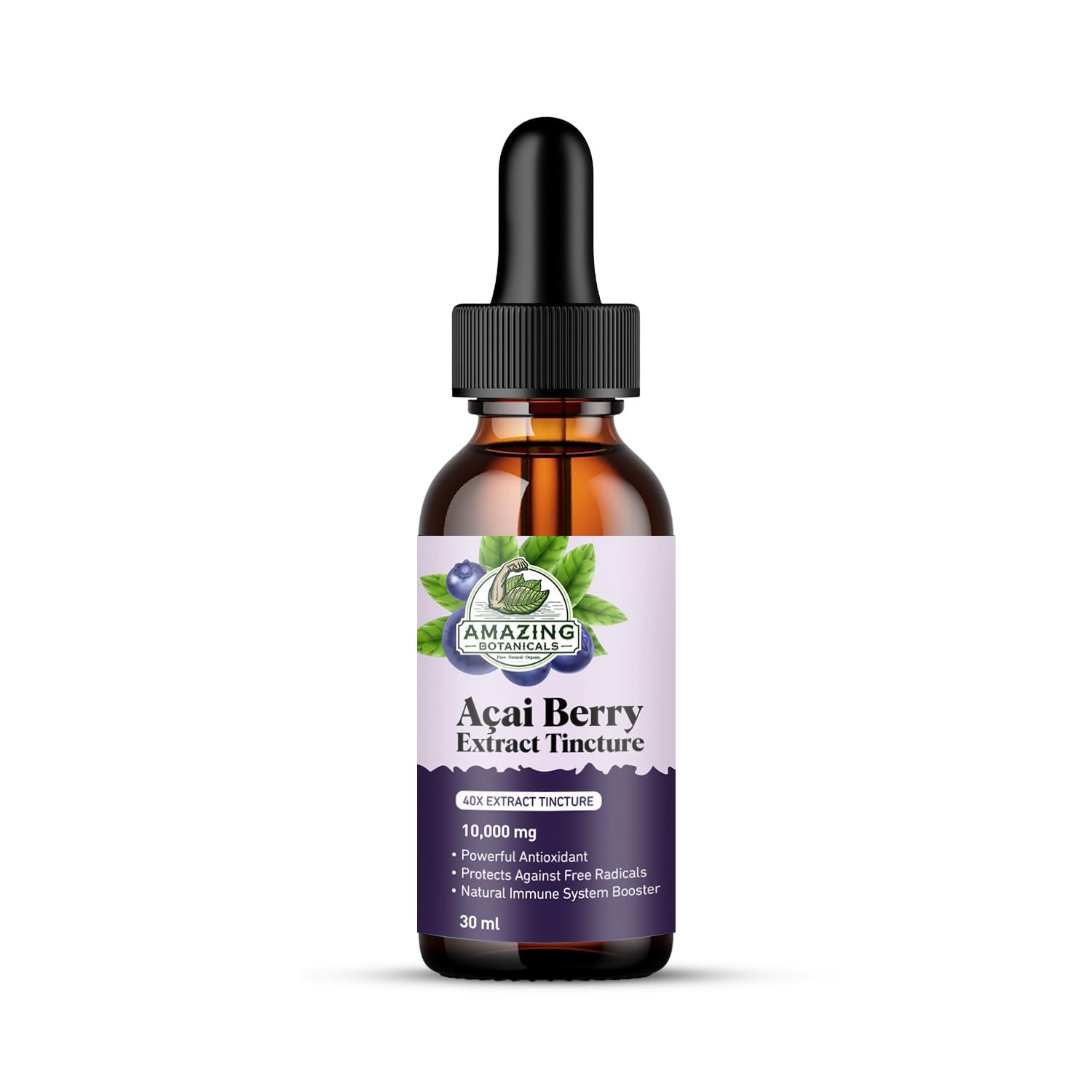 Amazing Botanicals Acai Berry Tincture 10,000 mg – 30ml | Premium Antioxidant Supplement