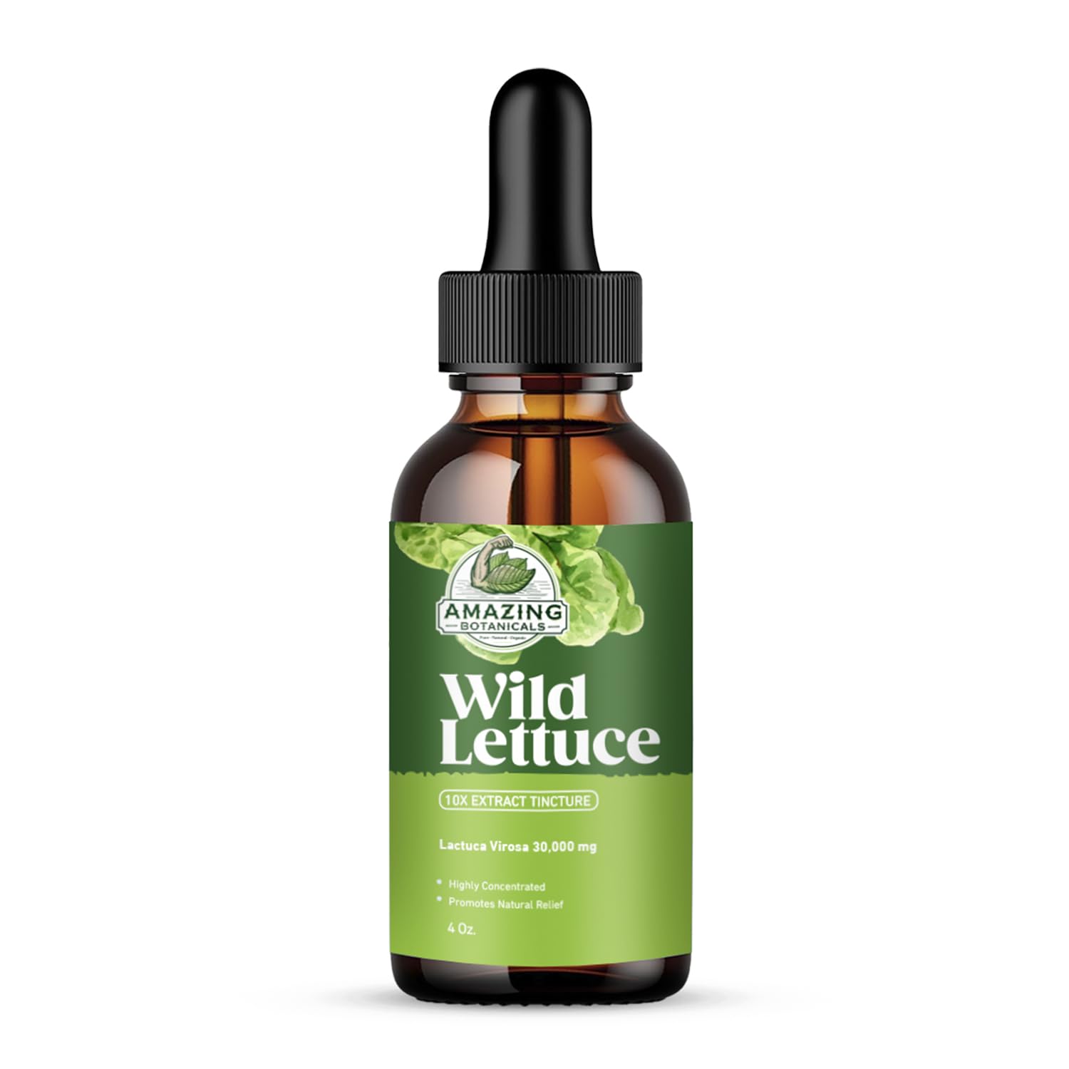 Amazing Botanicals Alcohol-Free Wild Lettuce Tincture 30,000 mg | 4 oz Bulk