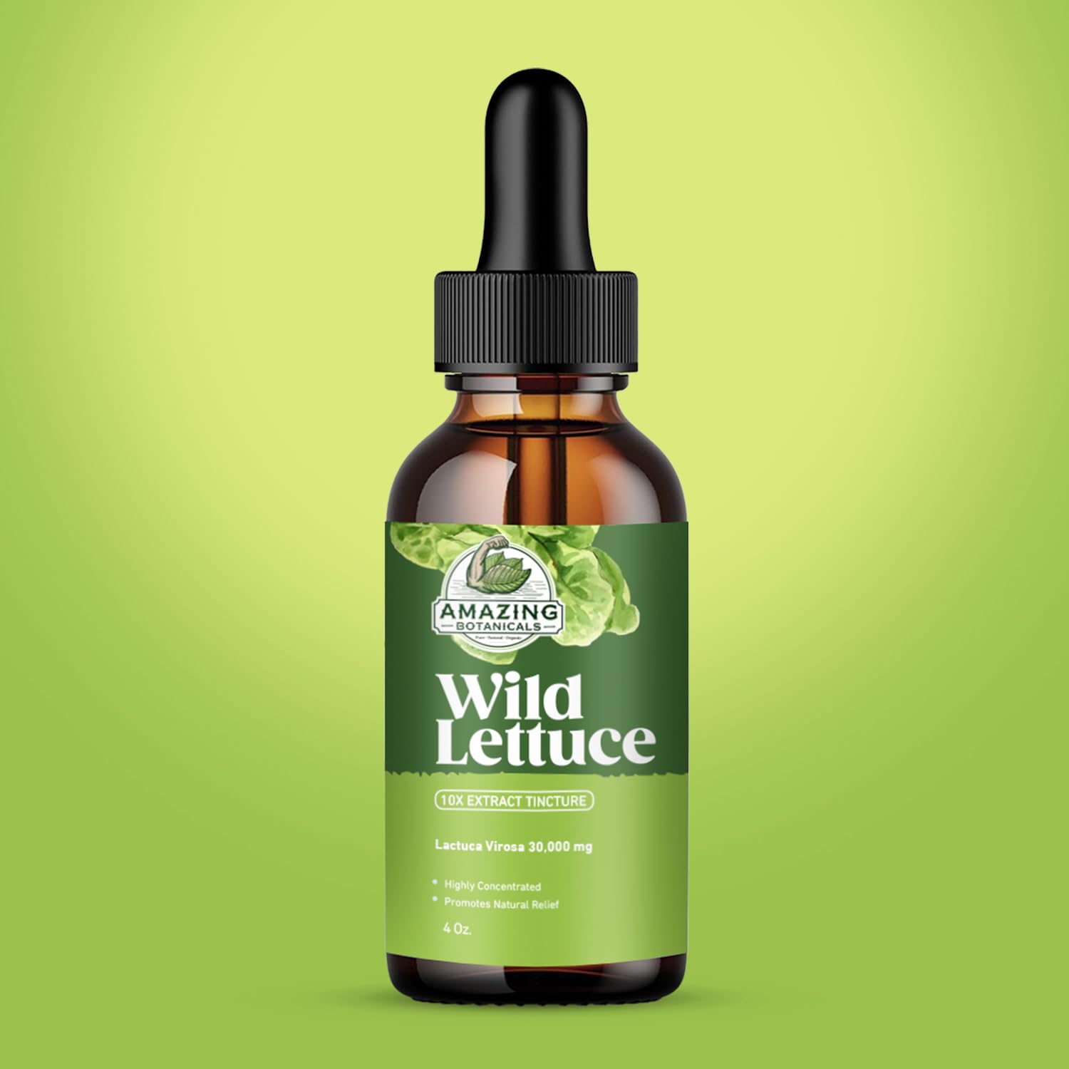 Amazing Botanicals Alcohol-Free Wild Lettuce Tincture 30,000 mg | 4 oz Bulk