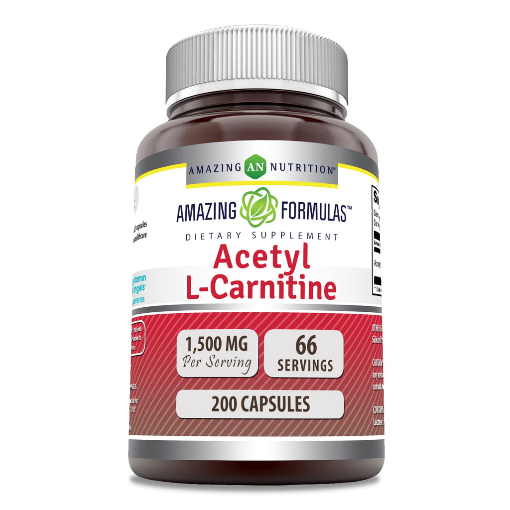 Amazing Formulas Acetyl-Acetyl HCI 1500 Mg – Vegetarian Capsules, Non-GMO, Gluten Free, Made in USA