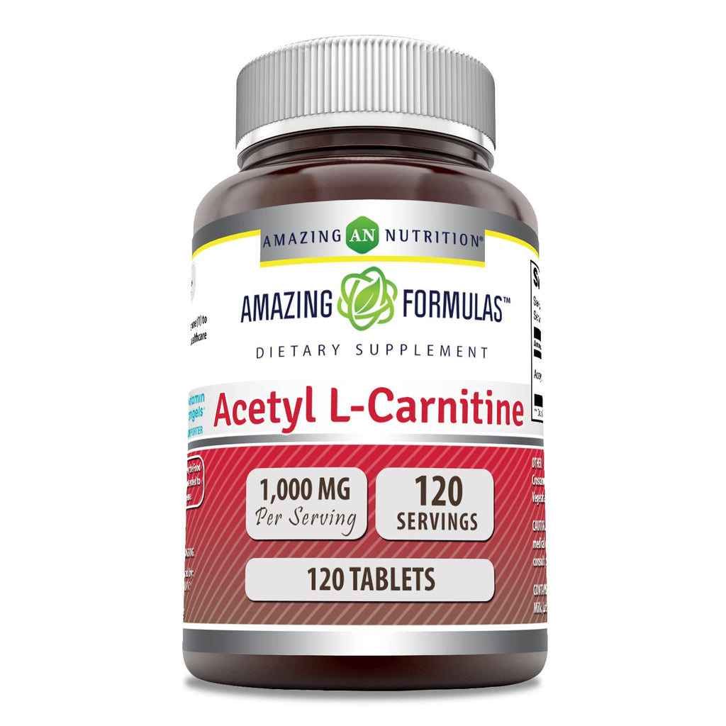 Amazing Formulas Acetyl L-Carnitine 1000 mg – 120 Tablets, Made in USA