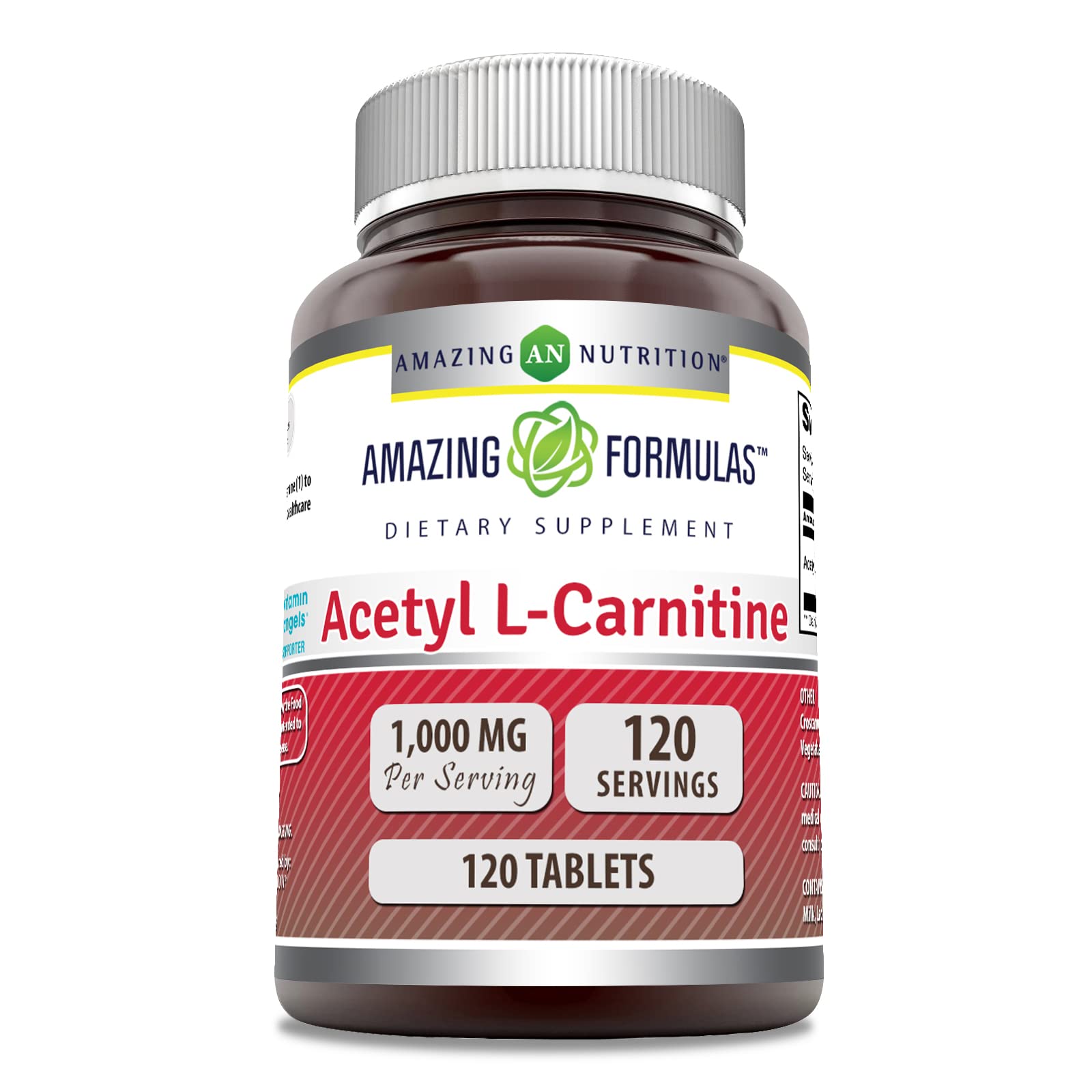 Amazing Formulas Acetyl L-Carnitine 1000 mg – 120 Tablets, Made in USA