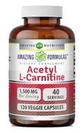 Amazing Formulas Acetyl L-Carnitine 1500 mg per Serving – Vegetarian, Non-GMO, Gluten-Free | Made in USA