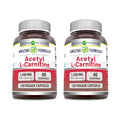 Amazing Formulas Acetyl L-Carnitine HCl 1500 mg Veggie Capsules – Non-GMO, Gluten Free, Made in USA | Vegetarian | Pack of 2 (120 Count)
