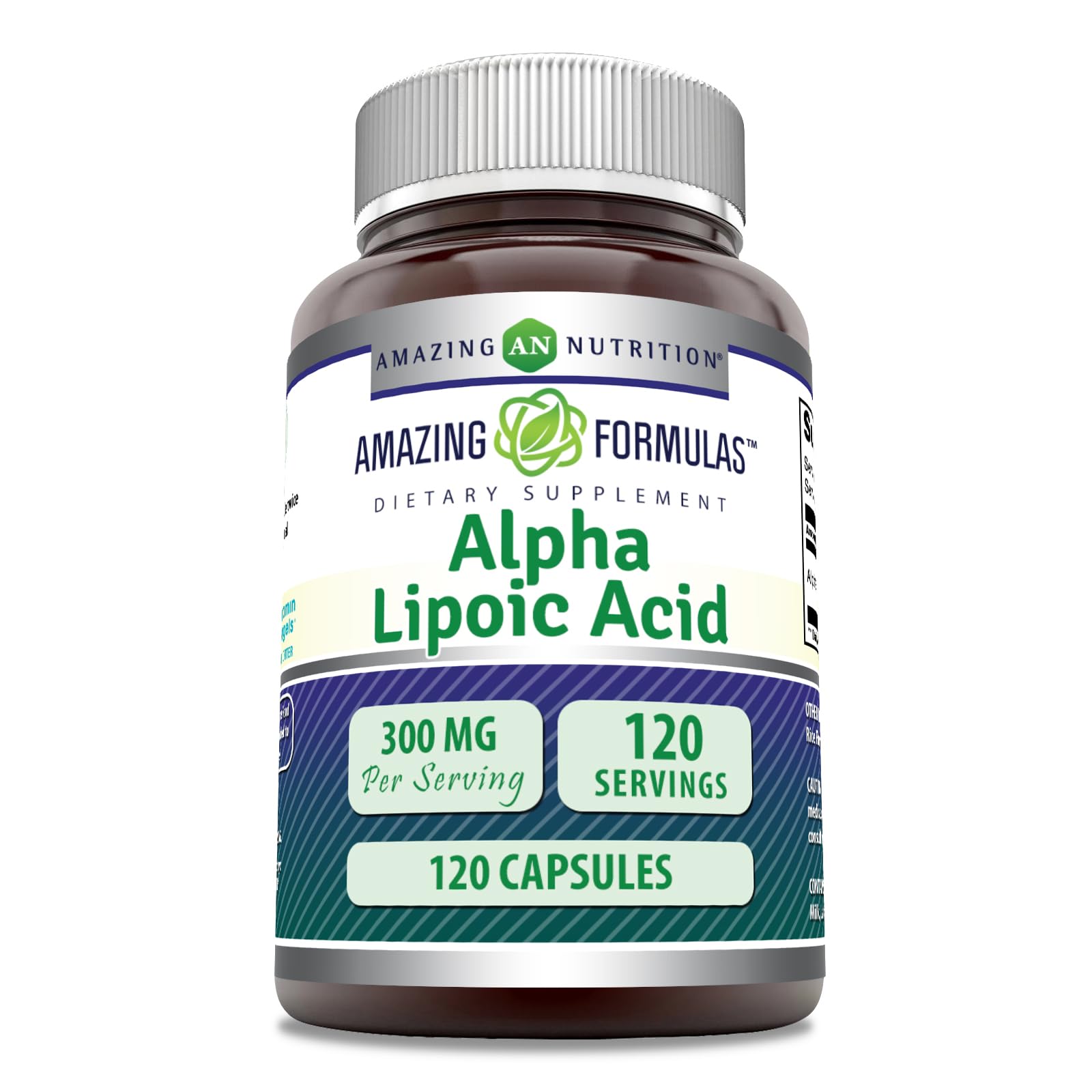 Amazing Formulas Alpha Lipoic Acid 300 mg Capsules – 120 Count, Non-GMO, Gluten Free, Made in USA