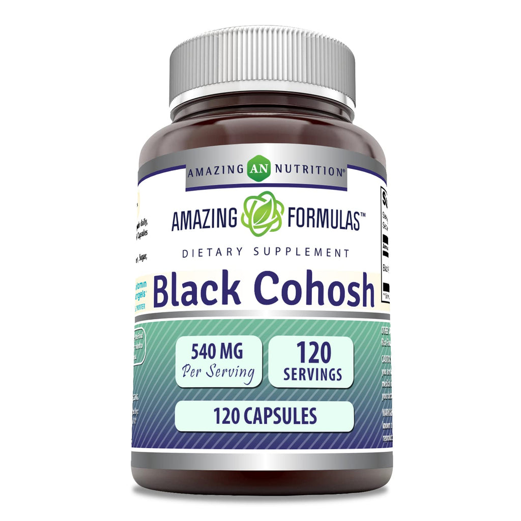 Amazing Formulas Black Cohosh Supplement – 540 Mg per Serving, 120 Count, Non-GMO, Gluten-Free, Made in USA