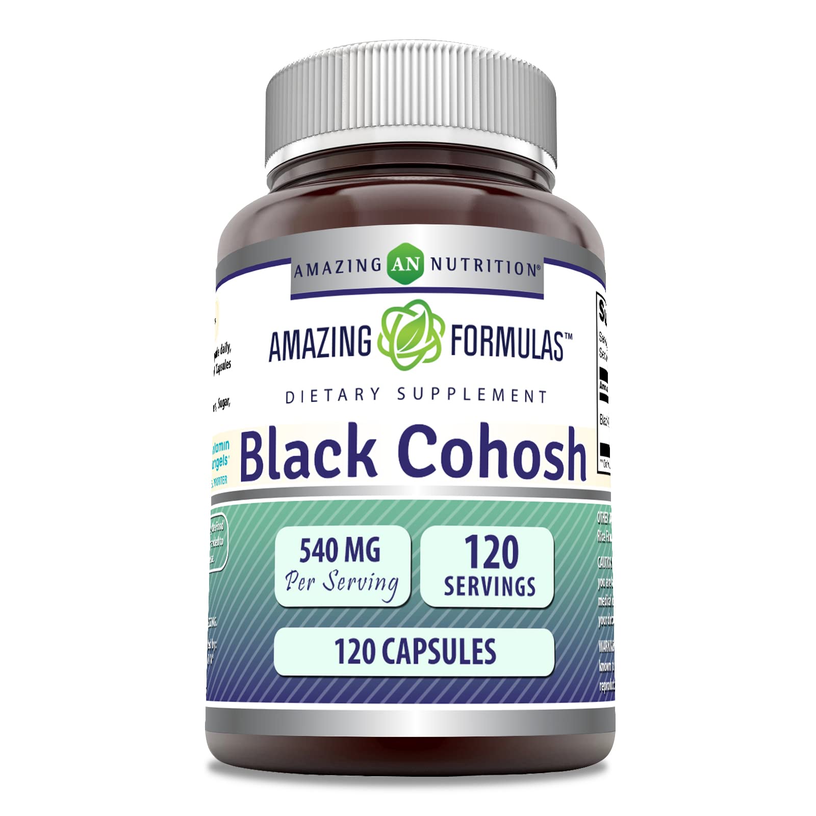 Amazing Formulas Black Cohosh Supplement – 540 Mg per Serving, 120 Count, Non-GMO, Gluten-Free, Made in USA