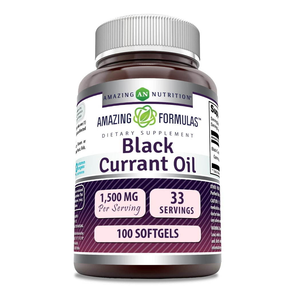 Amazing Formulas Black Currant Oil 1500 mg - Softgels, GLA, Non-GMO