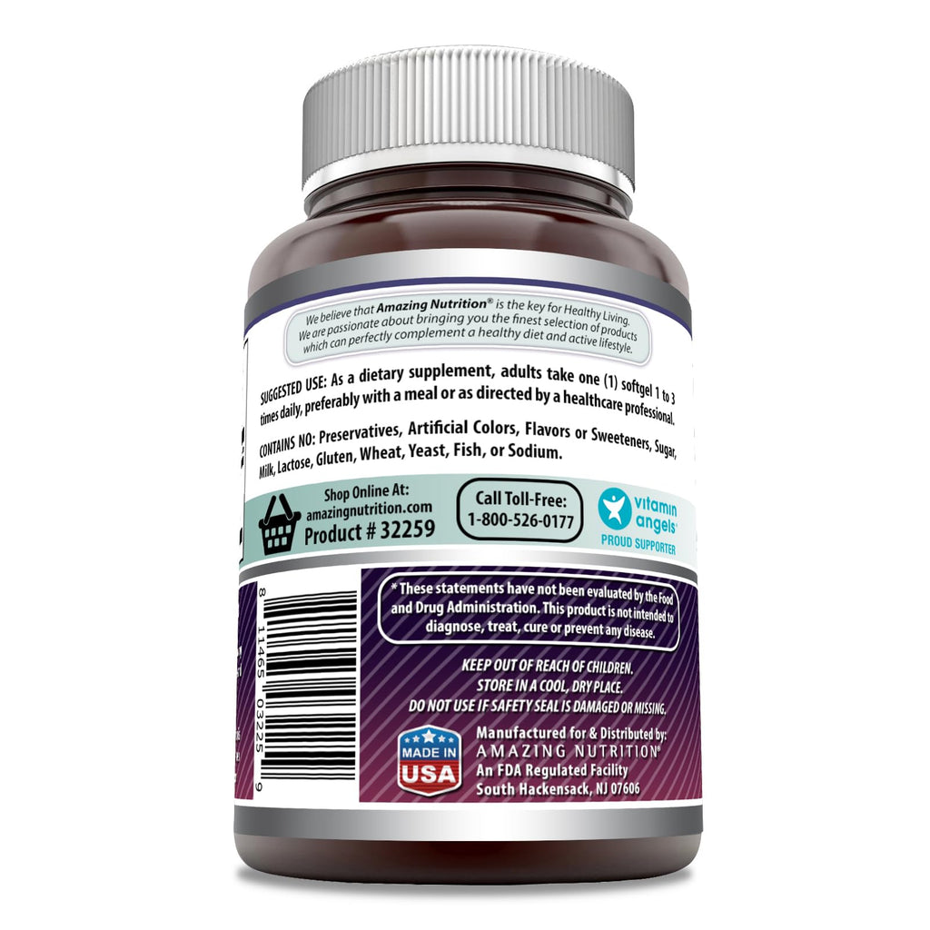 Amazing Formulas Black Currant Oil 1500 mg – Softgels, GLA, Non-GMO, Gluten Free
