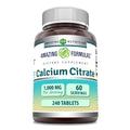 Calcium Citrate 1000 mg – 240 Count Tablets | Non-GMO, Gluten Free, Made in USA