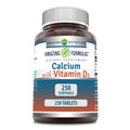 Amazing Formulas Calcium with Vitamin D3 - 250 Count, Non-GMO, Gluten-Free, Made in USA