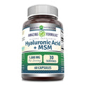 Amazing Formulas Hyaluronic Acid & MSM Supplement | 1000 Mg Per Serving | Capsules | Non-GMO | Gluten Free | Made in USA (60 Count | 1 Pack)