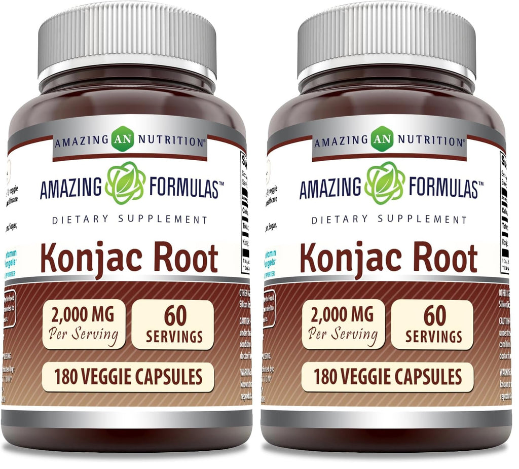 Amazing Formulas Konjac Root Supplement – 2000 mg per Serving (2 Pack)