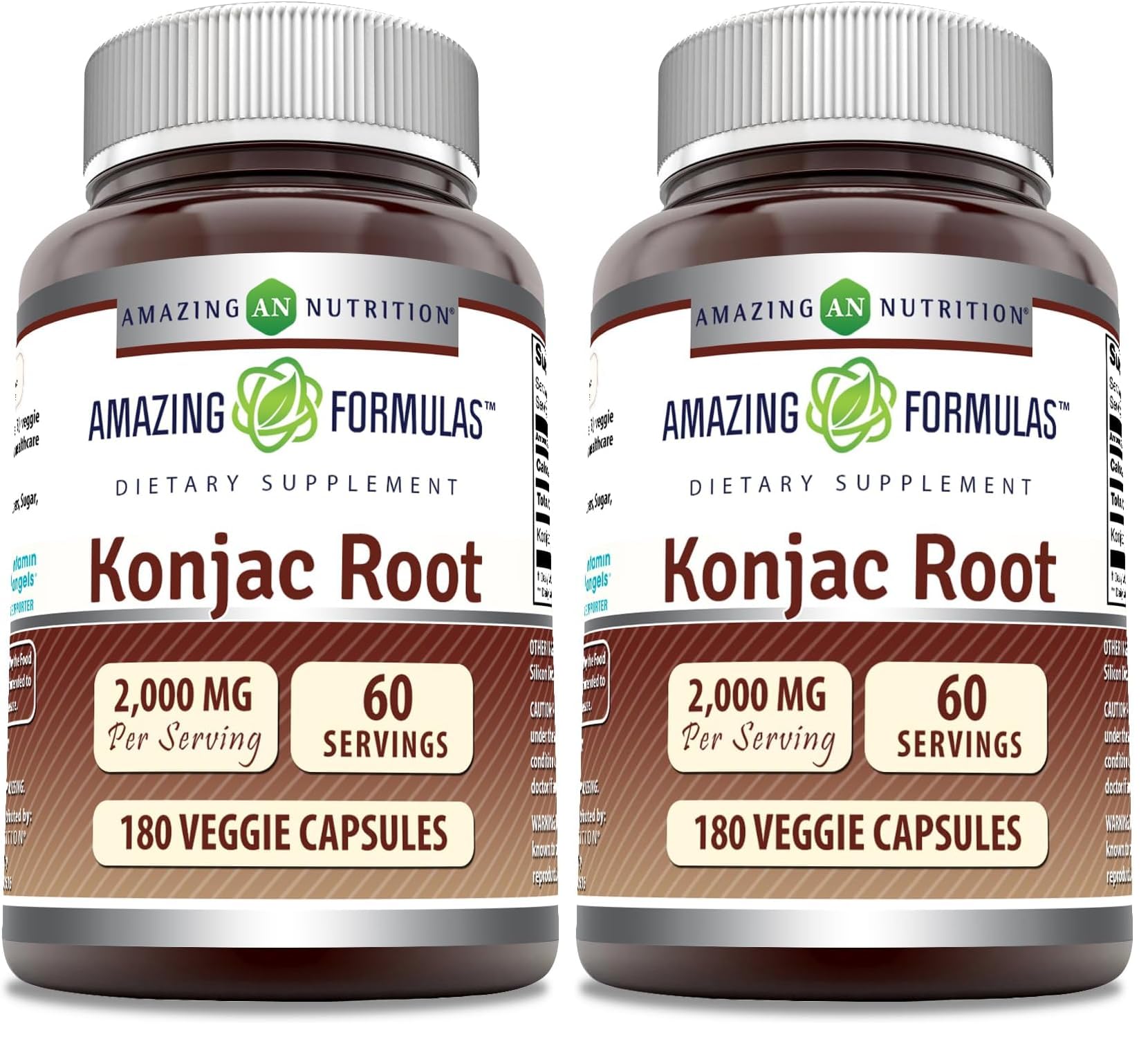 Amazing Formulas Konjac Root Supplement – 2000 mg per Serving (2 Pack)
