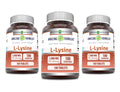 Amazing Formulas L-Lysine 1000mg – Non-GMO, Gluten Free, Made in USA | 180 Tablets per Bottle, 3 Pack