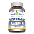 Amazing Formulas Magnesium Citrate 200 mg - 240 Count | Non-GMO, Gluten Free, Made in USA