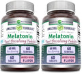 Melatonin Fast Dissolving Supplement 60 mg – Mixed Berry | 60 Tablets | Non-GMO, Gluten Free | Made in USA (Pack of 2) | Amazing Formulas