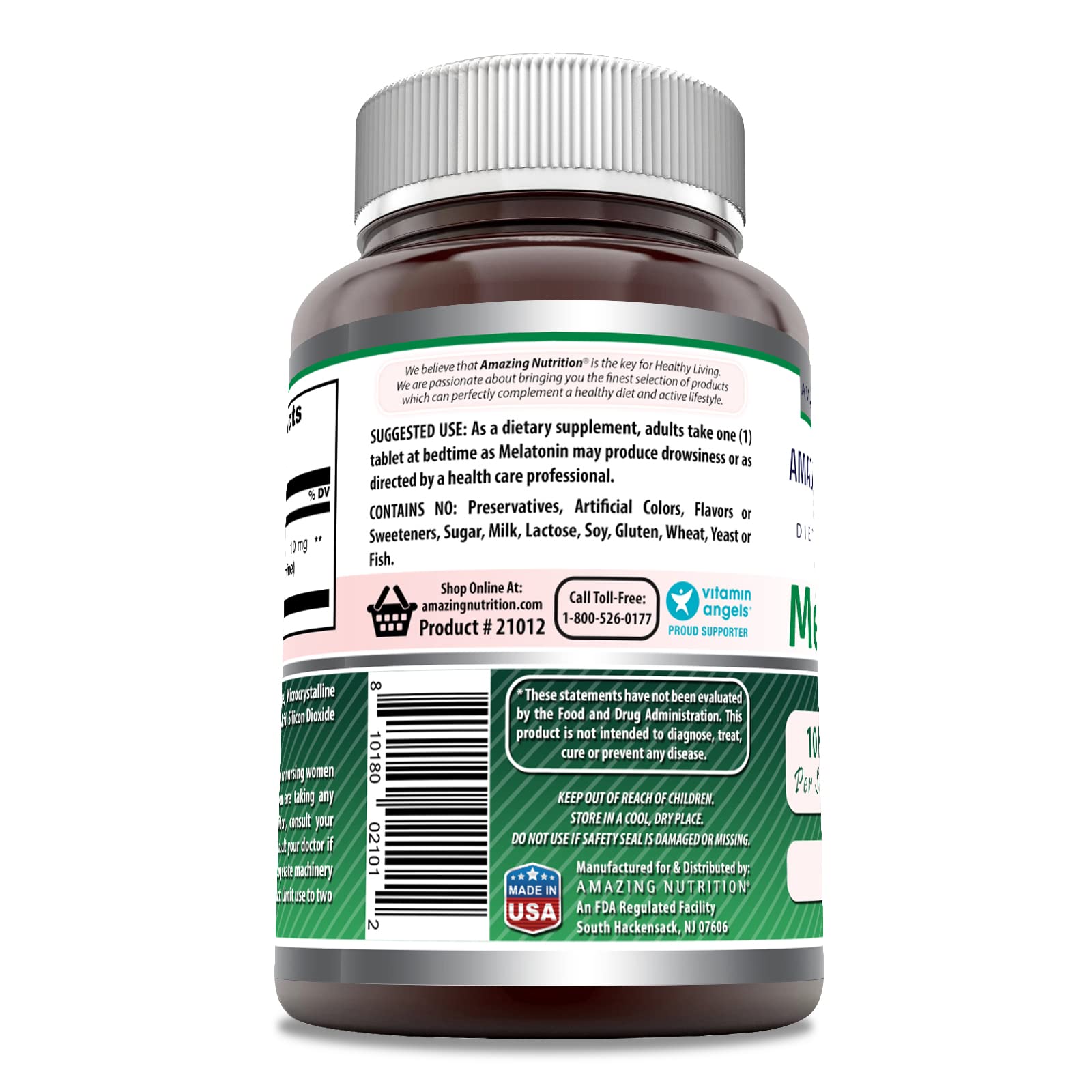 Amazing Formulas Melatonin 10 mg Supplement – 120 Count, Non-GMO, Gluten-Free, Made in USA